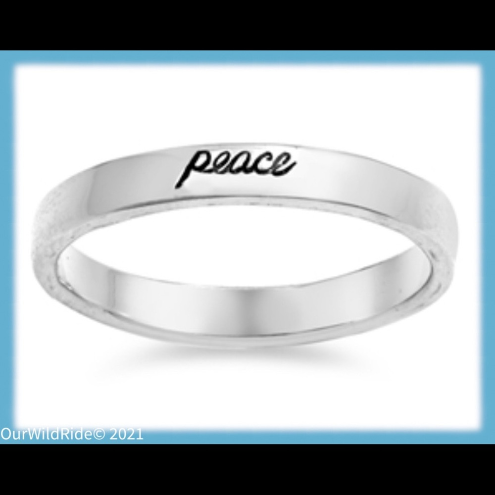 Sterling‎ Silver Peace Ring